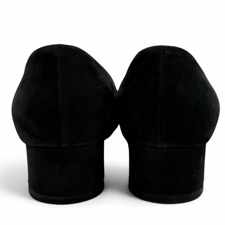 Great CHANEL pumps COCO Mark Chunky Heel Nubuck Leather 35.5 G28429