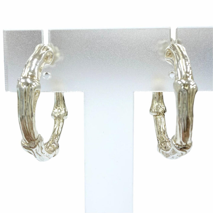 Great TIFFANY&Co. Pierce Bamboo Pierce Large Silver 925 Women