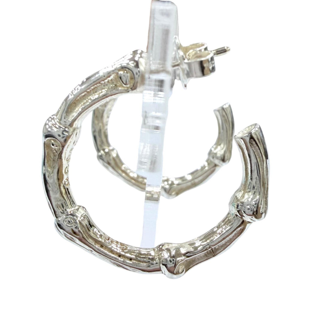 Great TIFFANY&Co. Pierce Bamboo Pierce Large Silver 925 Women