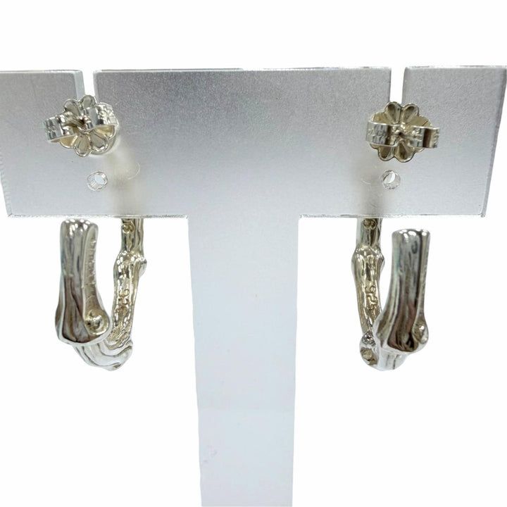 Great TIFFANY&Co. Pierce Bamboo Pierce Large Silver 925 Women