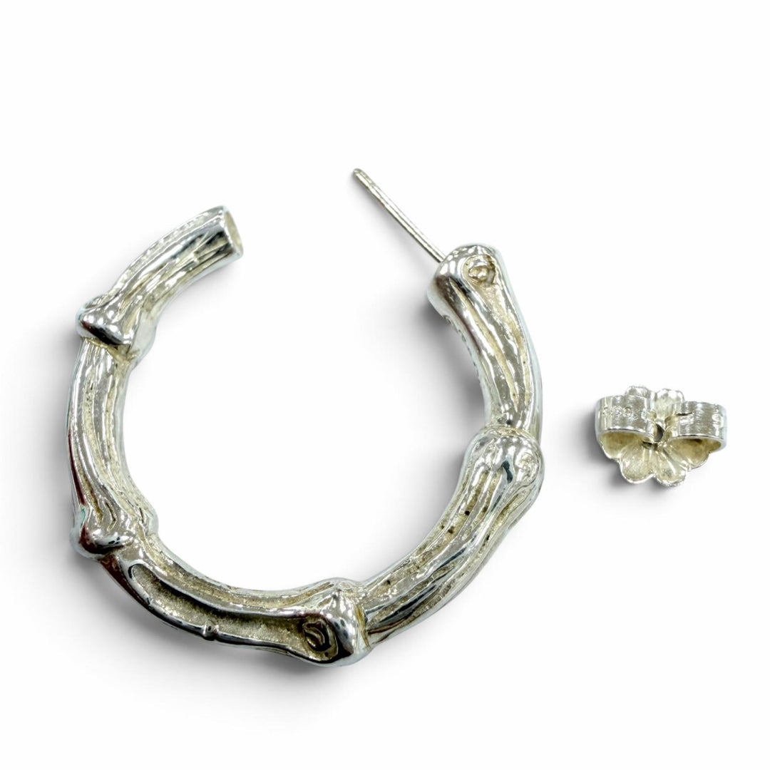 Great TIFFANY&Co. Pierce Bamboo Pierce Large Silver 925 Women