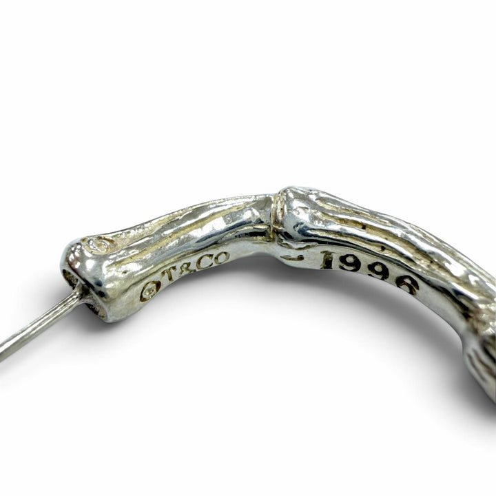 Great TIFFANY&Co. Pierce Bamboo Pierce Large Silver 925 Women