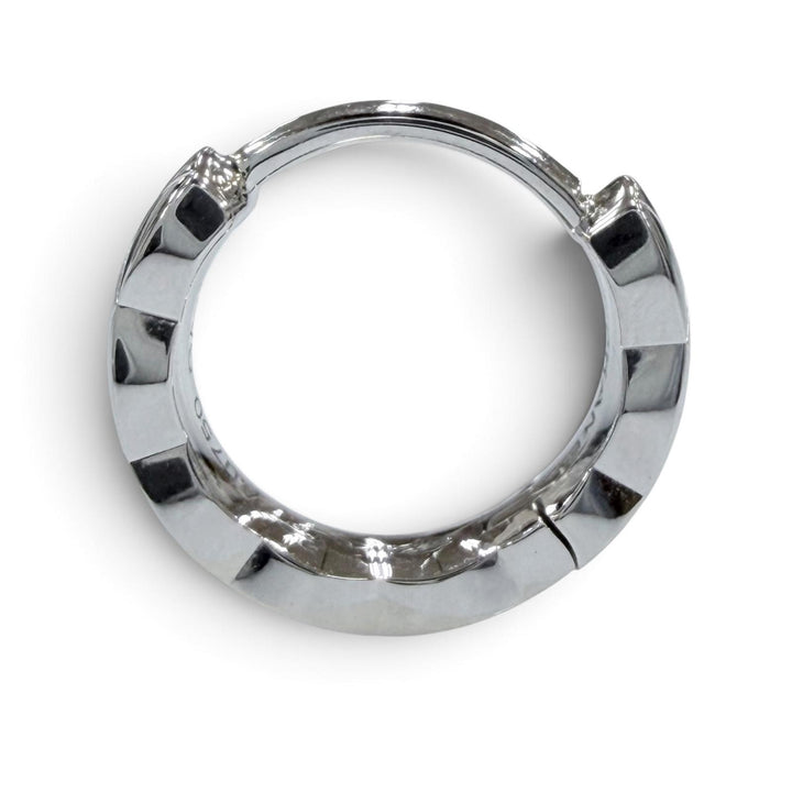 Excellent CHANEL Pierce Coco Crush Collection Single Mini Hoop White gold J12687
