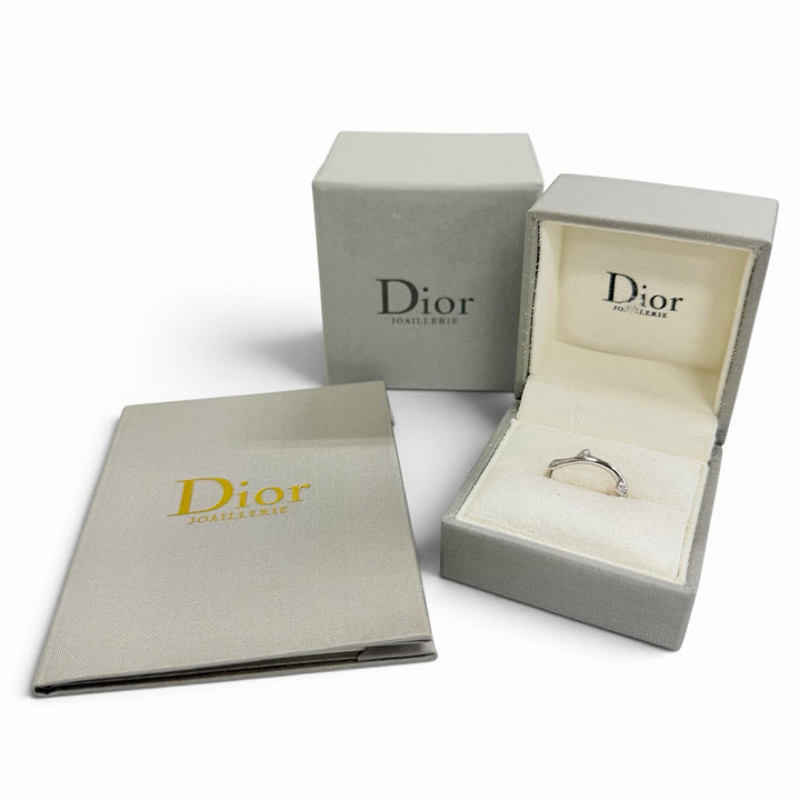 Very Good DIOR Ring ring Bois de Rose Diamond Ring 750(WG) 51 003444 JBDR95005