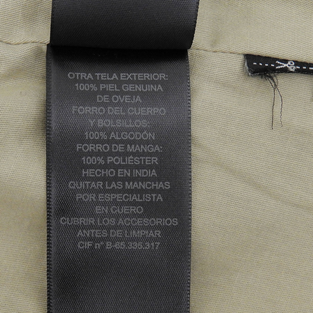 Great COACH leather jacket Stand collar khaki Sheep leather Women S