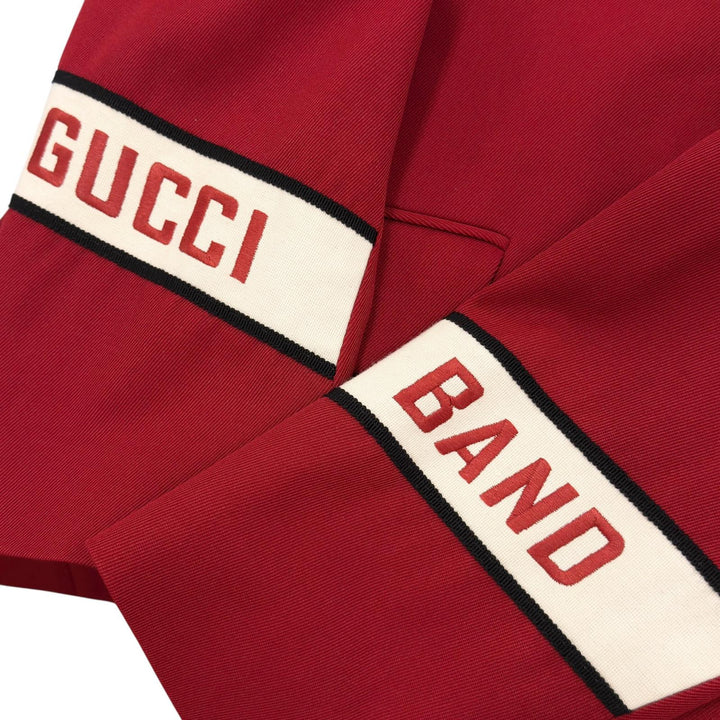 Excellent GUCCI tailored jacket Colorblock single-breasted Red wool 568655