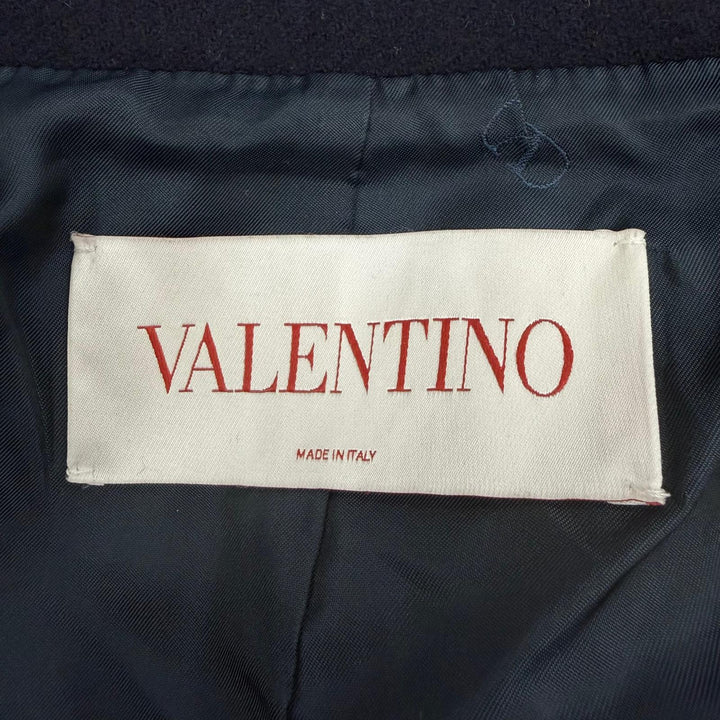 Great VALENTINO coat V logo, gold buttons, double-breasted jacket Navy 38
