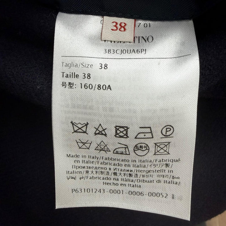 Great VALENTINO coat V logo, gold buttons, double-breasted jacket Navy 38