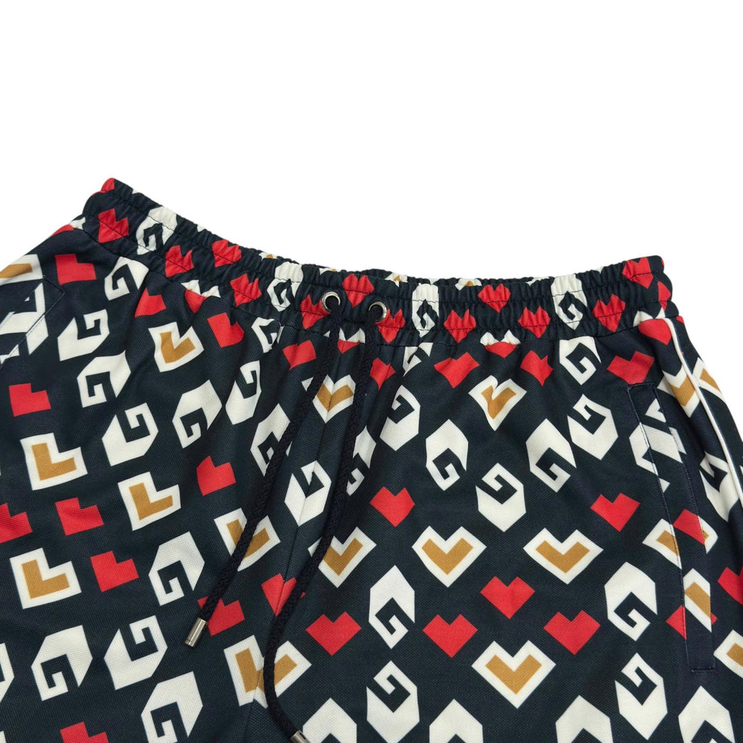 Excellent GUCCI Pants Square G Heart Print All-Over Pattern Technical Jersey