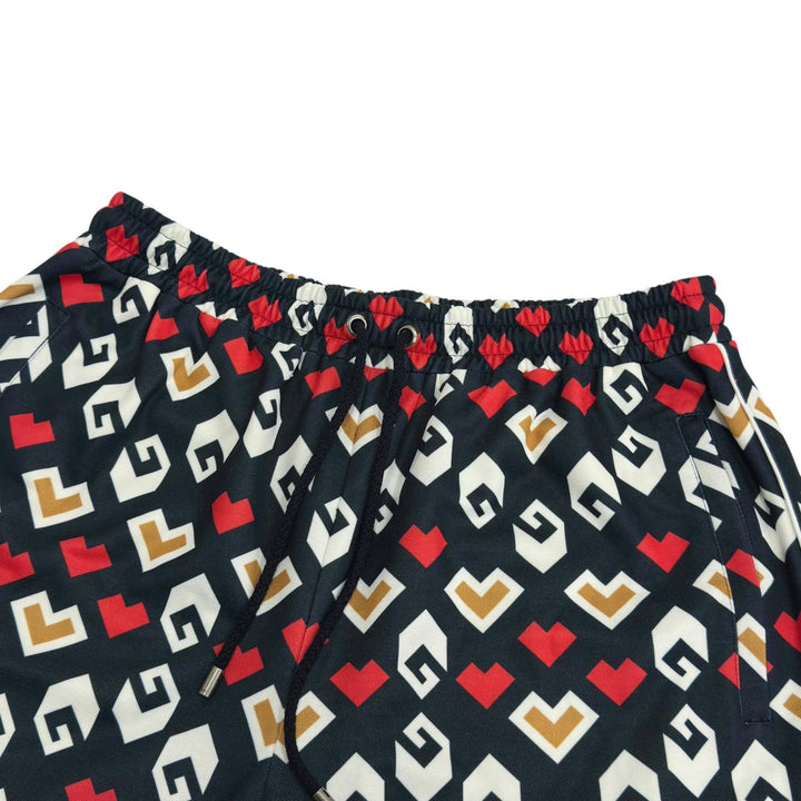 Excellent GUCCI Pants Square G Heart Print All-Over Pattern Technical Jersey