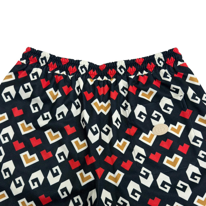 Excellent GUCCI Pants Square G Heart Print All-Over Pattern Technical Jersey