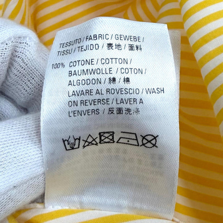Excellent BALENCIAGA Long sleeve shirt Back logo stripe yellow cotton 34 622050