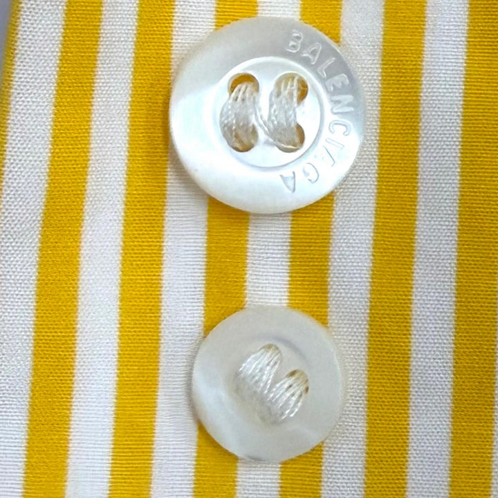 Excellent BALENCIAGA Long sleeve shirt Back logo stripe yellow cotton 34 622050