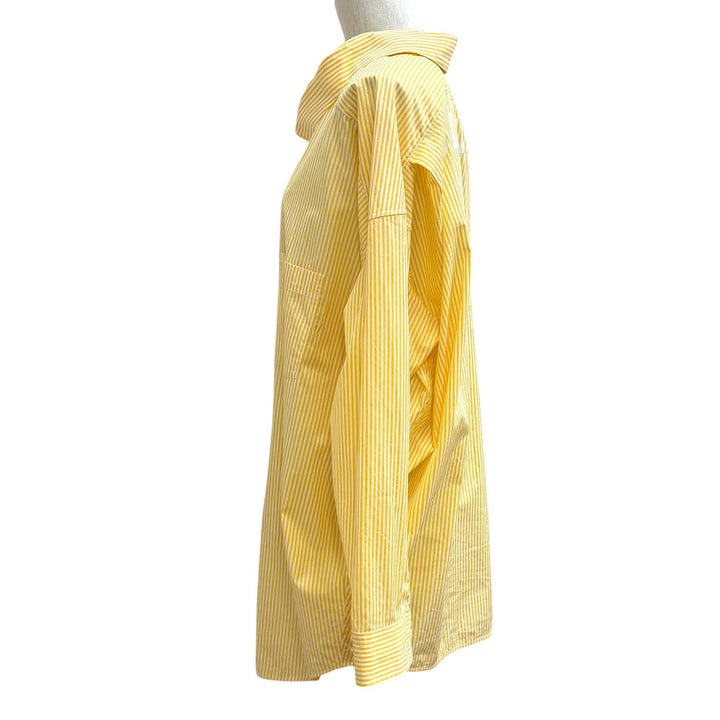 Excellent BALENCIAGA Long sleeve shirt Back logo stripe yellow cotton 34 622050