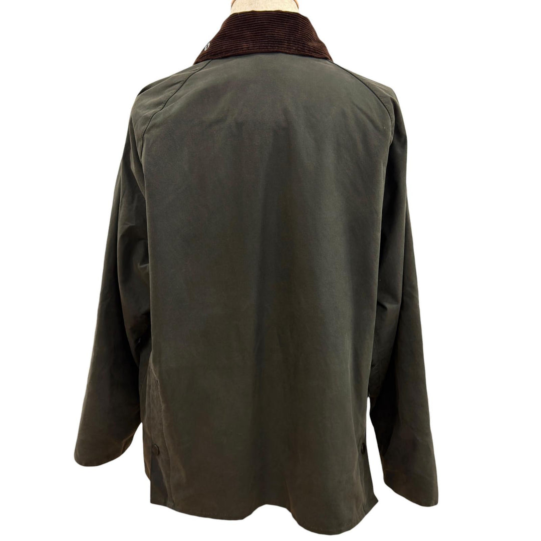 Very Good Barbour Jacket BEDALE Logo buttons, checked lining, oiled leather. 40