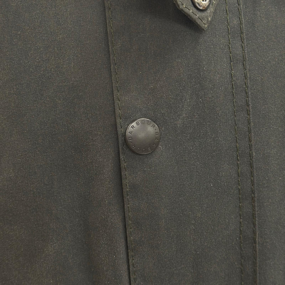 Very Good Barbour Jacket BEDALE Logo buttons, checked lining, oiled leather. 40