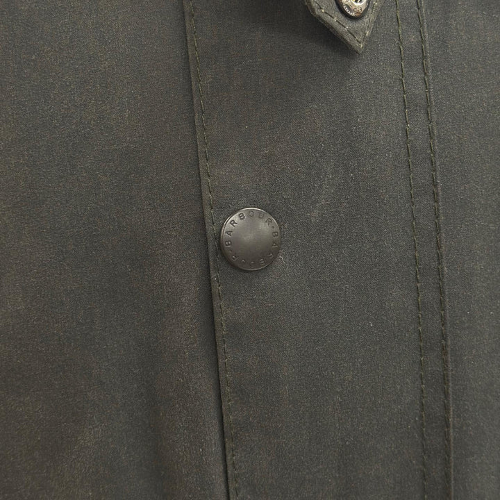 Very Good Barbour Jacket BEDALE Logo buttons, checked lining, oiled leather. 40