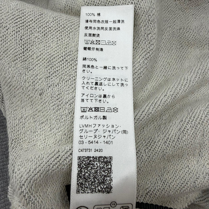 Pristine CELINE hoodie Logo pullover gray cotton mens M RY032510Z