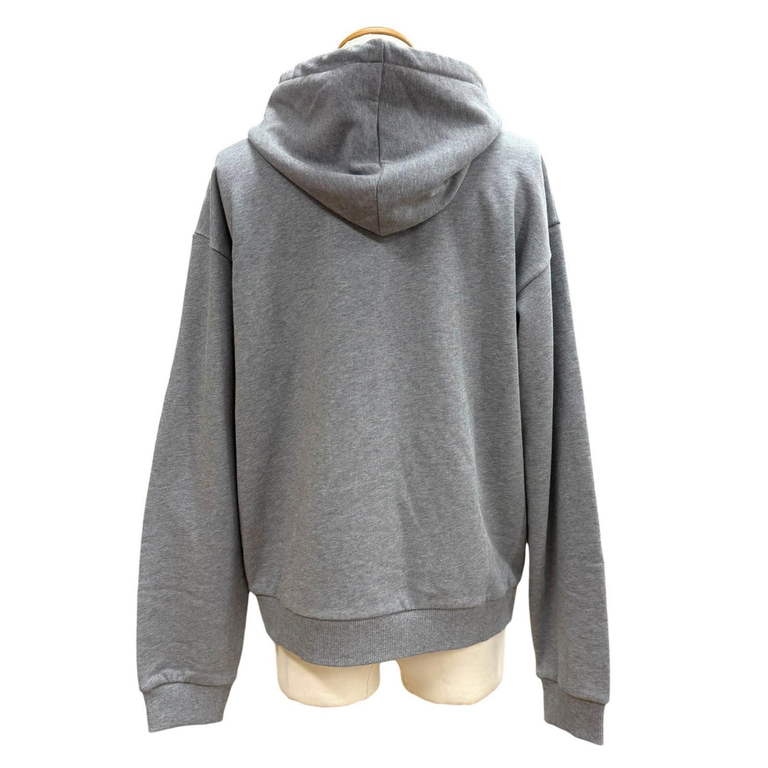 Pristine CELINE hoodie Logo pullover gray cotton mens M RY032510Z