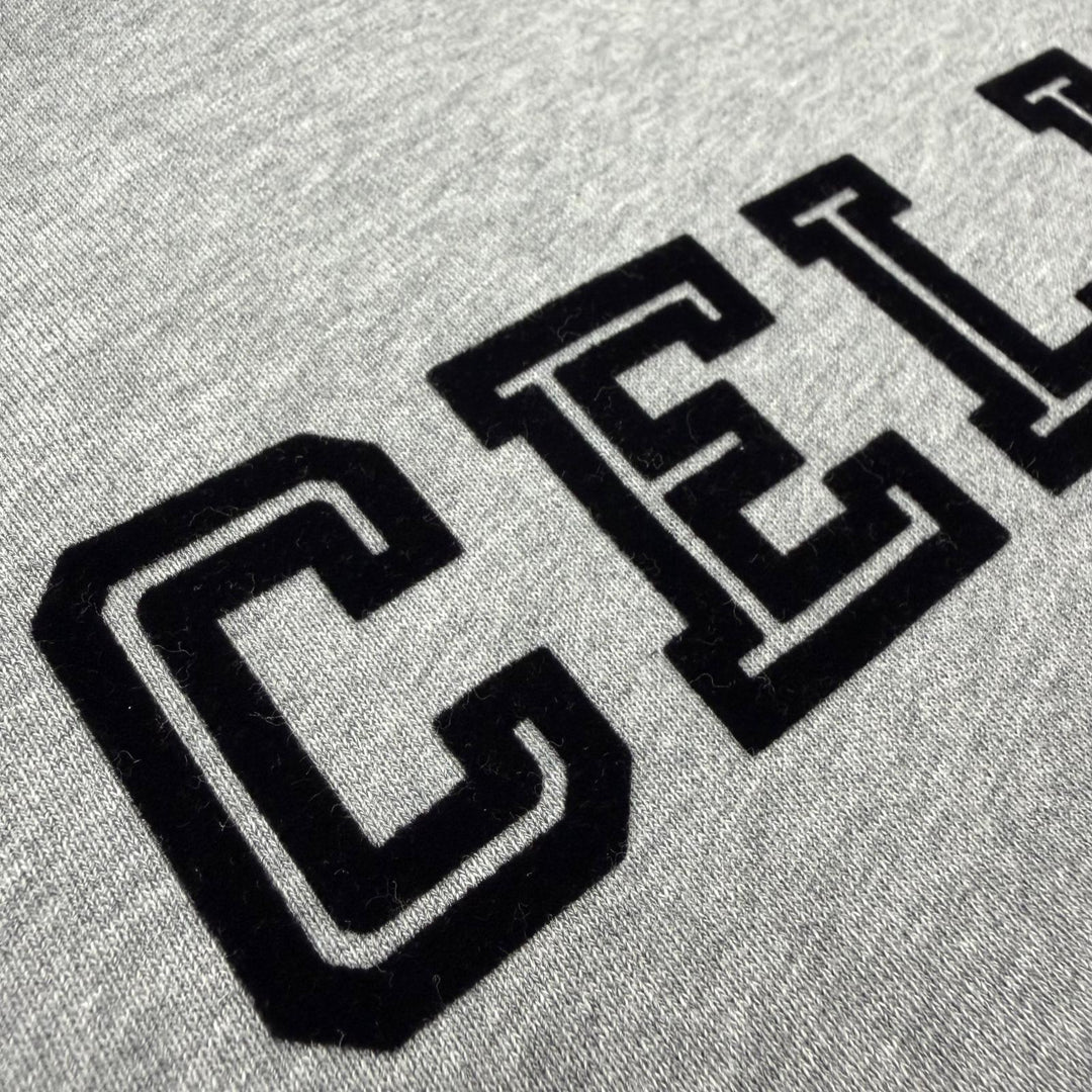 Pristine CELINE hoodie Logo pullover gray cotton mens M RY032510Z