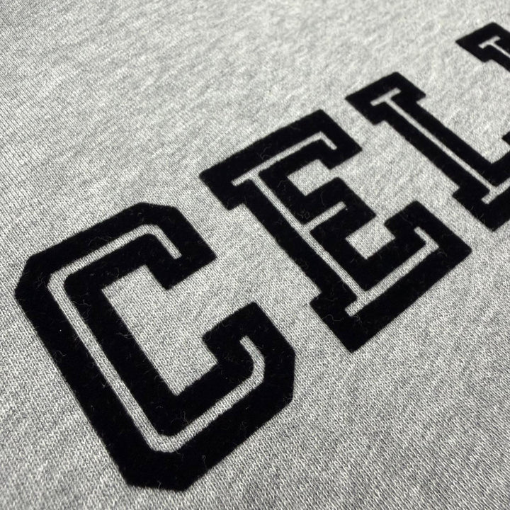 Pristine CELINE hoodie Logo pullover gray cotton mens M RY032510Z