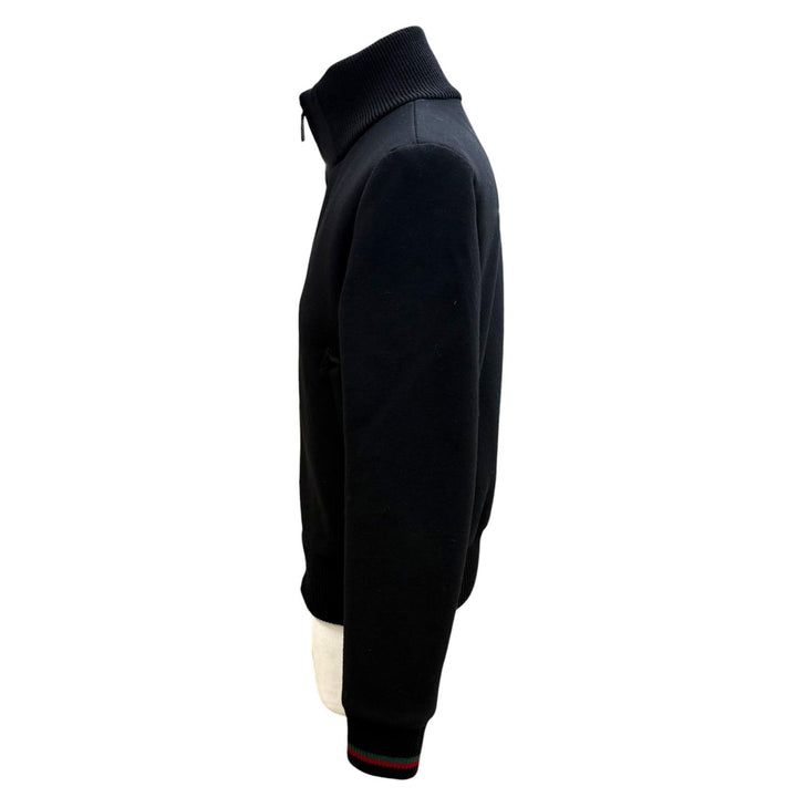 Great GUCCI Bomber jacket double zip-up blouson black wool mens 44 326100