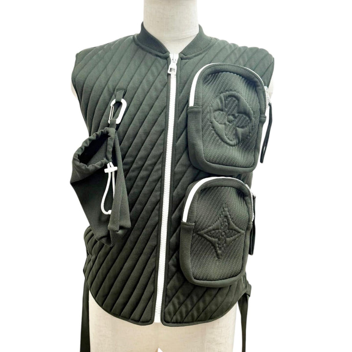 Excellent LOUIS VUITTON Best Back logo, monogram, military, utility. khaki