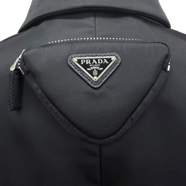 Excellent PRADA coat Re-Nylon Triangle Logo Pouch Included black