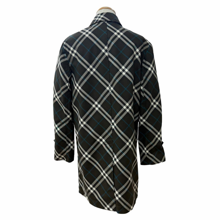 Excellent BURBERRY coat Check Pattern green polyester mens 44 8091845