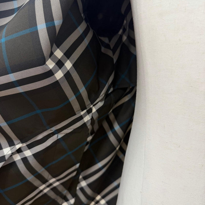 Excellent BURBERRY coat Check Pattern green polyester mens 44 8091845