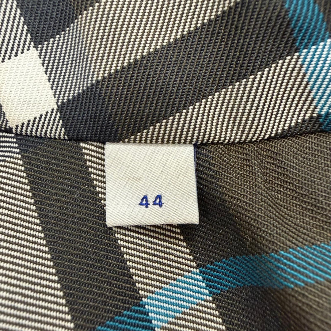 Excellent BURBERRY coat Check Pattern green polyester mens 44 8091845