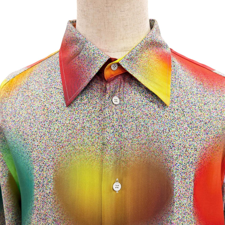 Excellent LOUIS VUITTON Long sleeve shirt Logo button FANTASTIC IMAGINATION XL