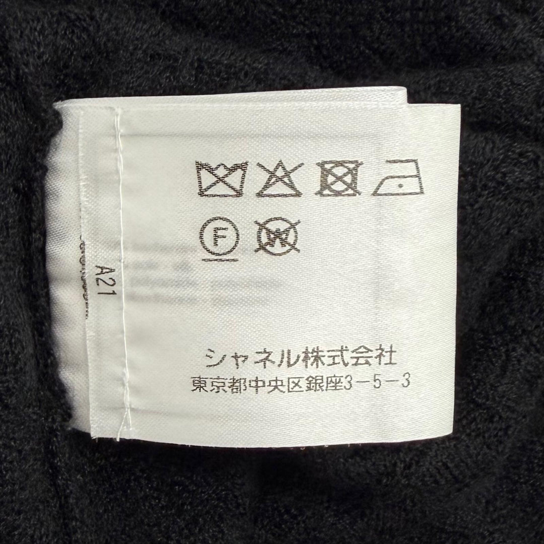 Excellent CHANEL knit black cashmere Women 34 P59203K07755