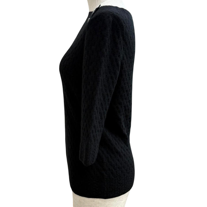 Excellent CHANEL knit black cashmere Women 34 P59203K07755