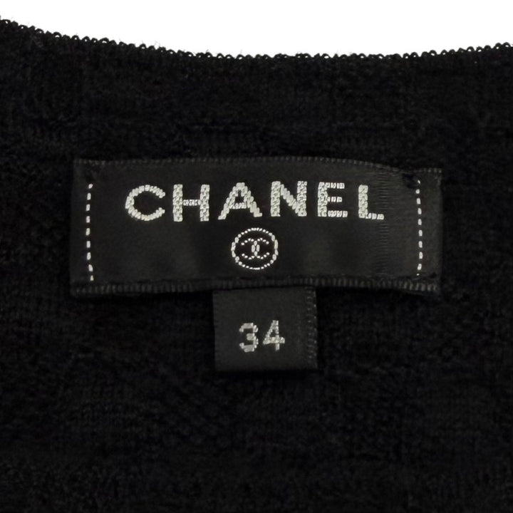 Excellent CHANEL knit black cashmere Women 34 P59203K07755