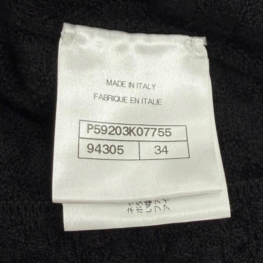 Excellent CHANEL knit black cashmere Women 34 P59203K07755