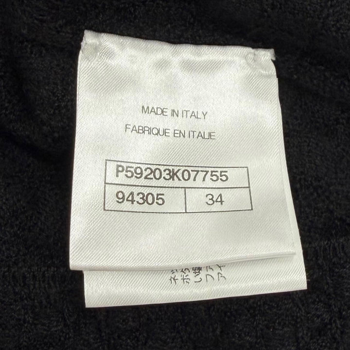 Excellent CHANEL knit black cashmere Women 34 P59203K07755
