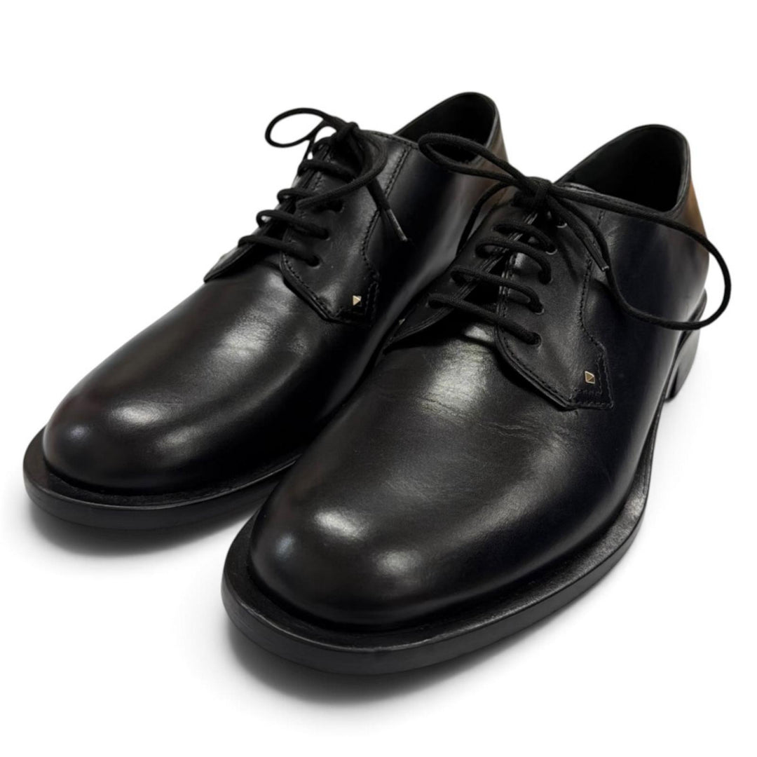 Pristine Valentino Garavani Leather shoes Rockstud Derby black leather Women 38