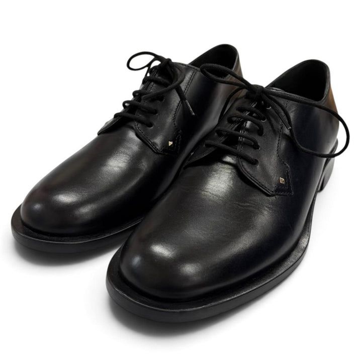 Pristine Valentino Garavani Leather shoes Rockstud Derby black leather Women 38