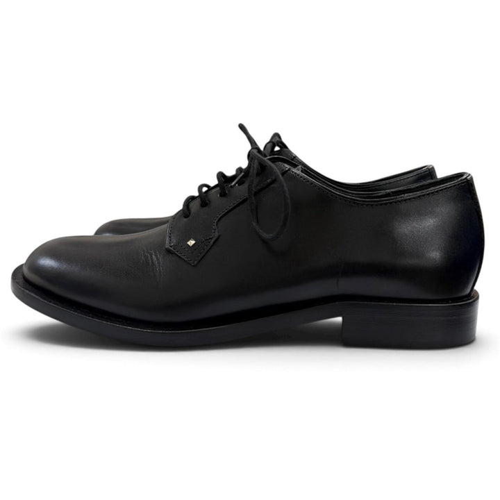 Pristine Valentino Garavani Leather shoes Rockstud Derby black leather Women 38