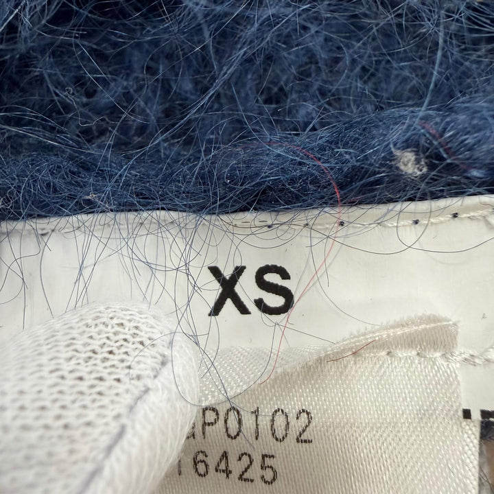 Excellent Maison Margiela 4 cardigan Oversized long sleeve knit Navy mohair XS