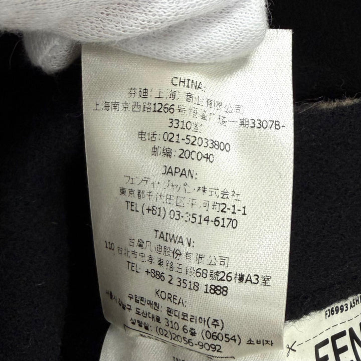 Excellent FENDI Jacket Reversible FF Logo Cropped Pants black wool IT 40 FJ6993