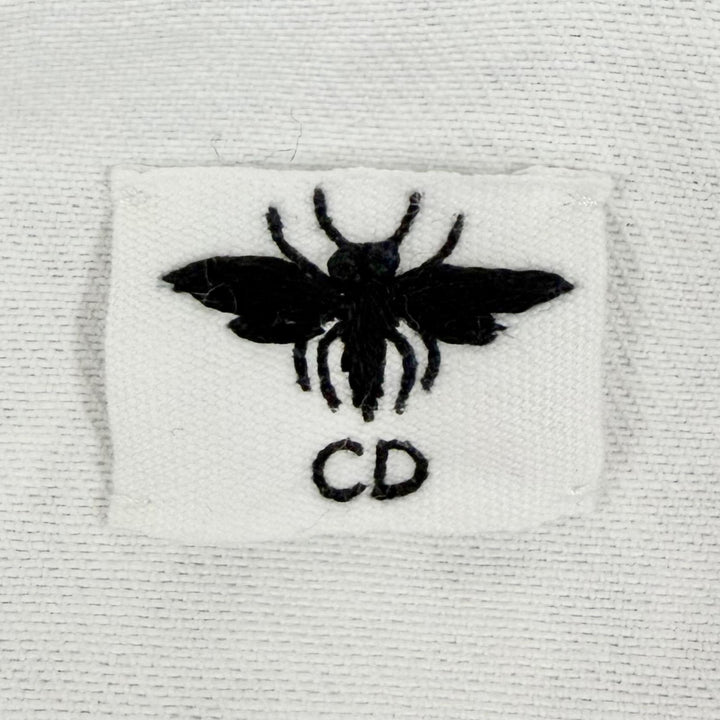 Excellent Christian Dior Denim Jacket Logo button, floral print 44 512V16A3017