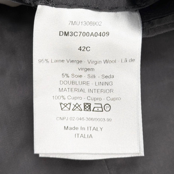 Excellent DIOR tailored jacket gray wool mens 42 DM3C700A0409