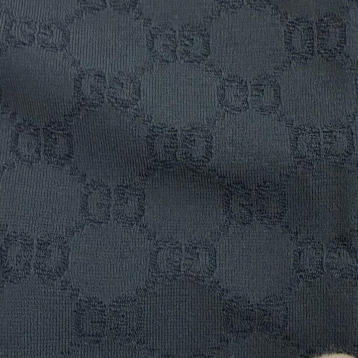 Pristine GUCCI GG Fine Fabric Jacquard Cardigan Navy Rayon Women M 864991