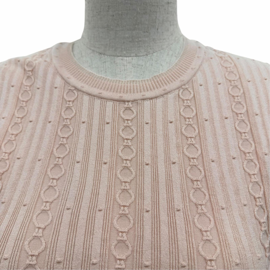 Excellent HERMES knit No sleeve pink silk Women 36 6E2662DI