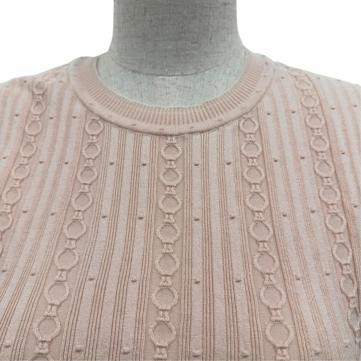Excellent HERMES knit No sleeve pink silk Women 36 6E2662DI