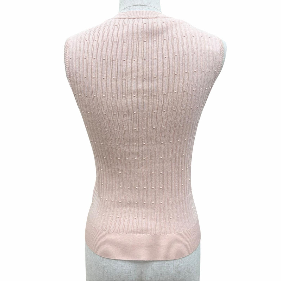 Excellent HERMES knit No sleeve pink silk Women 36 6E2662DI