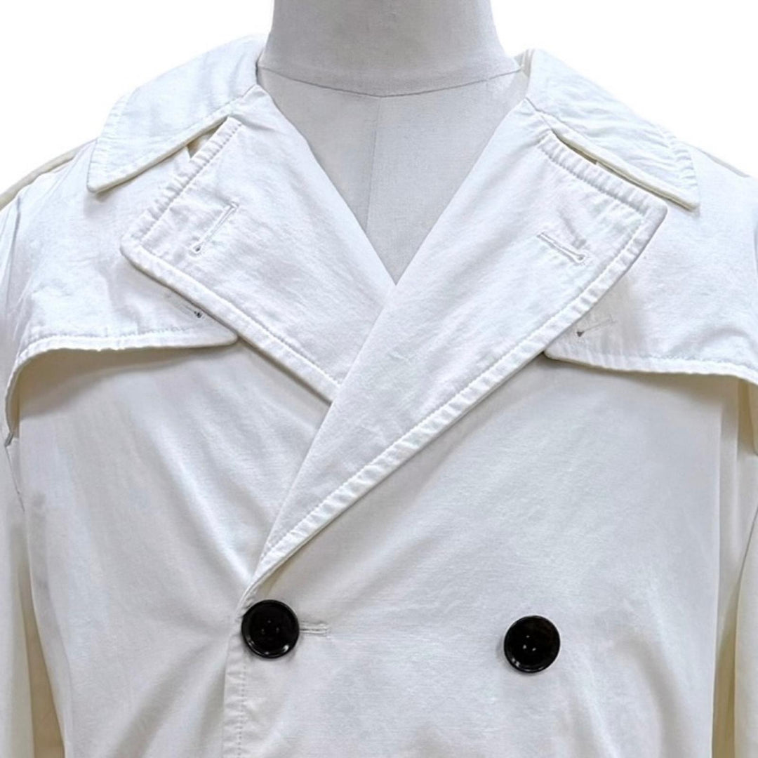 Excellent Maison Margiela 1 10 trench coat white wool mens 46 S50AH0126