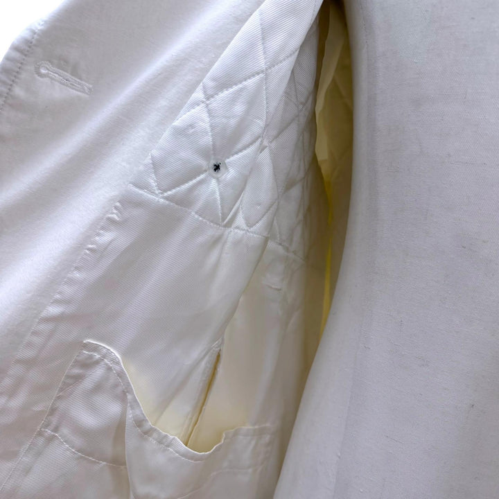 Excellent Maison Margiela 1 10 trench coat white wool mens 46 S50AH0126